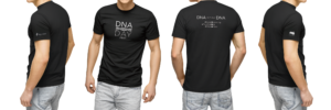Mission Bio DNA Day t-shirt 2021 on model